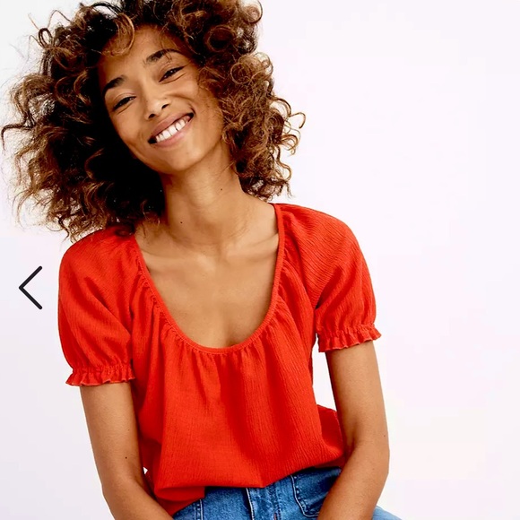 Madewell Tops - Madewell Red Peasant Top size M